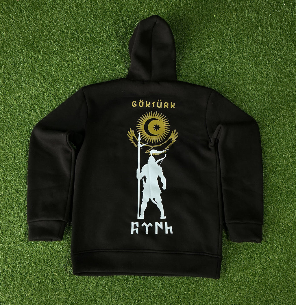 Göktürk Savaşçı Tasarımlı Hoodie – Güç ve Cesaretin Sembolü GSH1