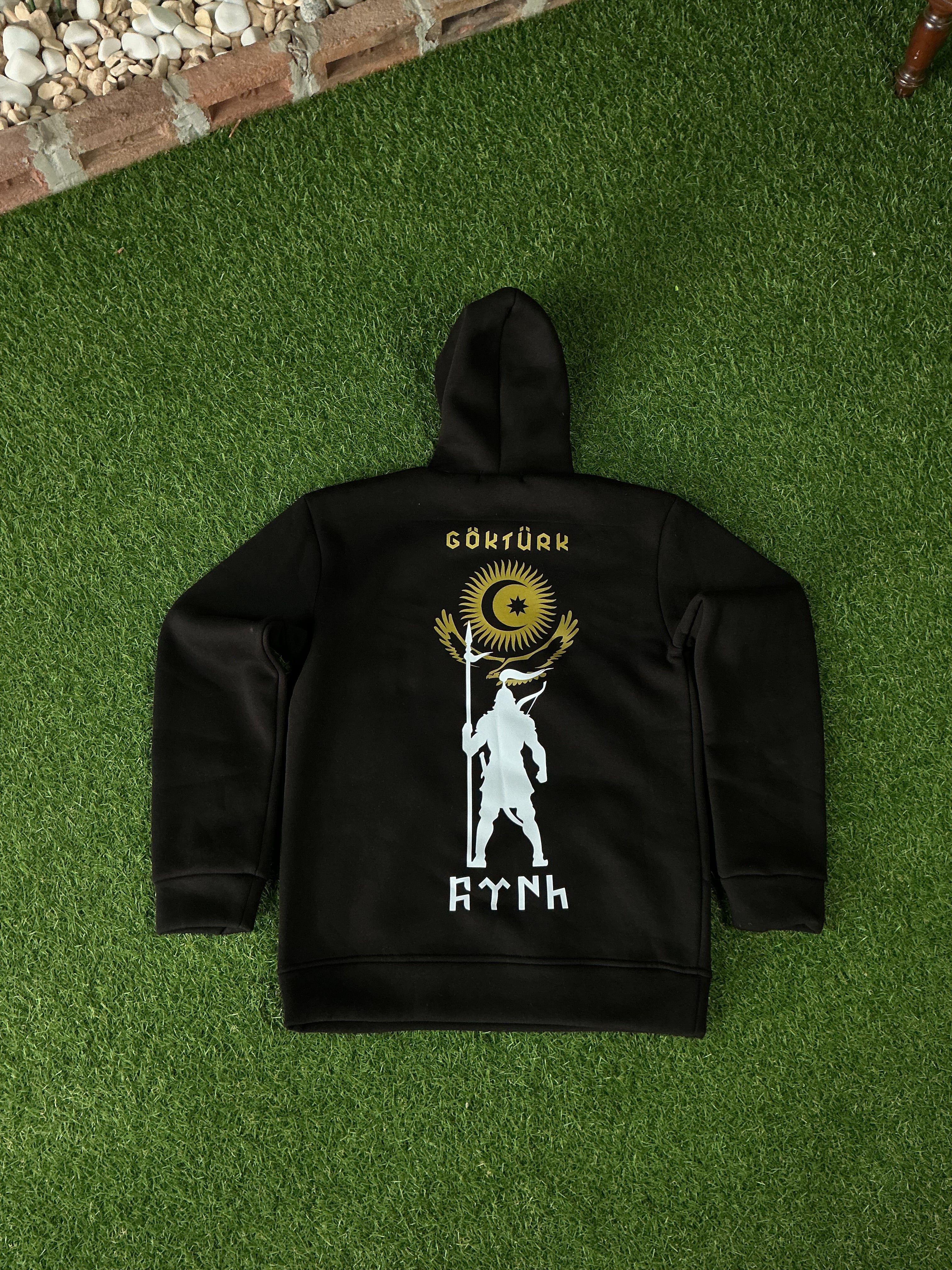 Göktürk Savaşçı Tasarımlı Hoodie – Güç ve Cesaretin Sembolü GSH1
