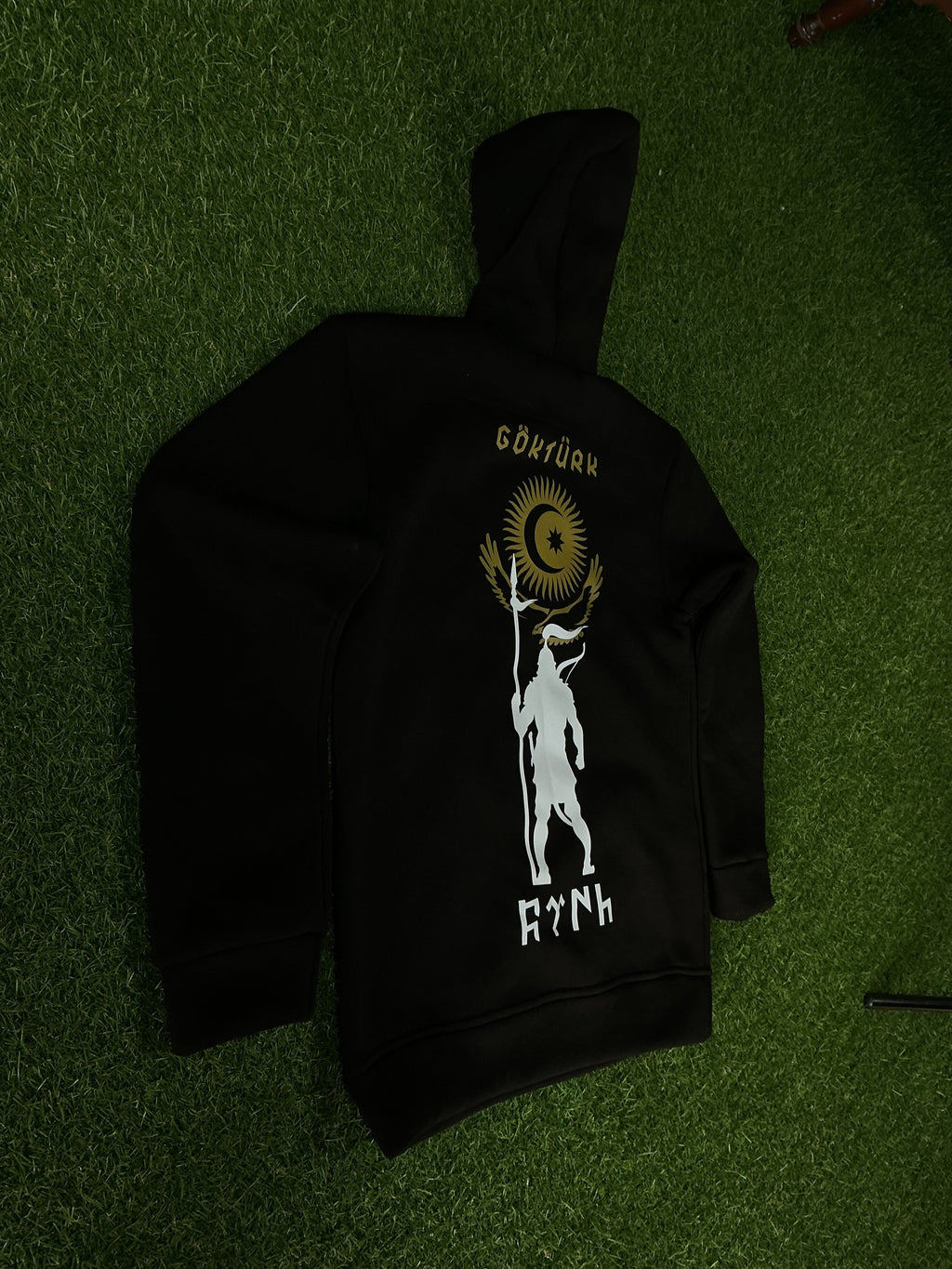 Göktürk Savaşçı Tasarımlı Hoodie – Güç ve Cesaretin Sembolü GSH1